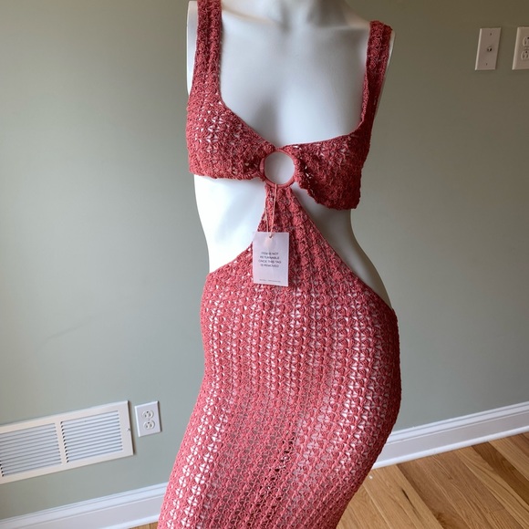 NWT Cult Gaia Tyra Cutout Crochet Midi Dress Swim Cover Up Sz Medium Jaipur $489 - Picture 5 of 9